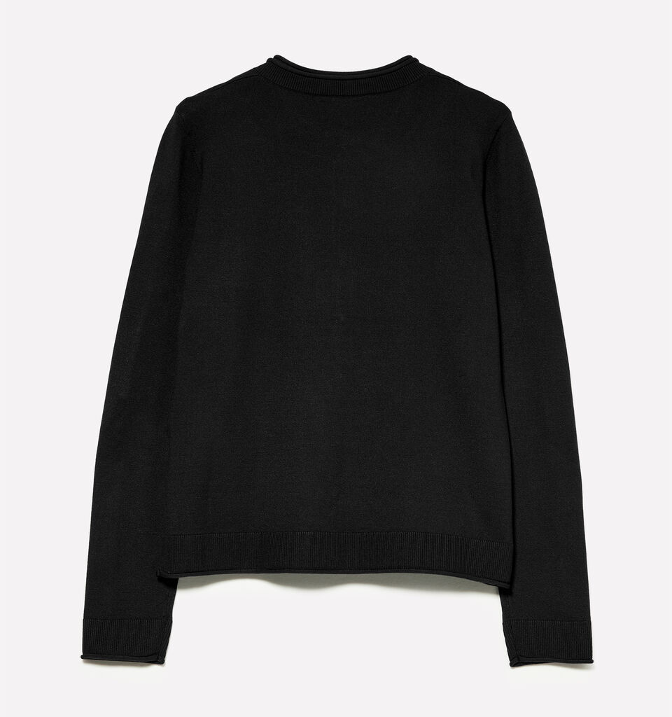 Schwarze Strickjacke mit normaler Passform - cardigans für damen - Schwarz | Sisley image number 2